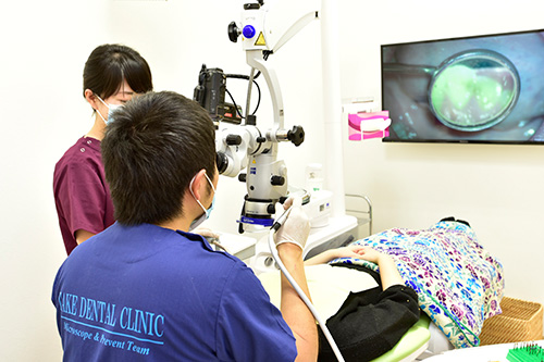 千葉県茂原市の歯医者、たけ歯科クリニックのマイクロスコープ精密治療