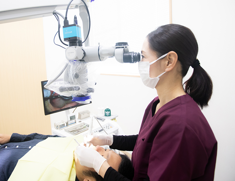 千葉県茂原市の歯医者、たけ歯科クリニックのマイクロスコープ精密治療